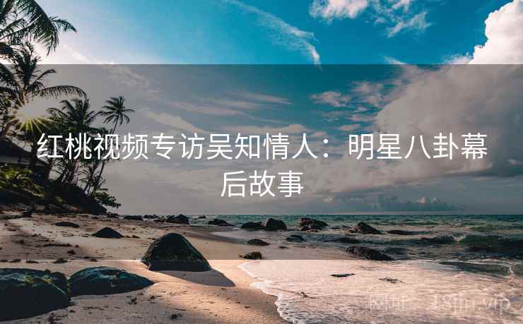 红桃视频专访吴知情人：明星八卦幕后故事