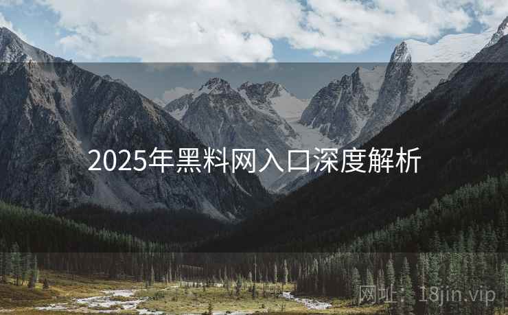 2025年黑料网入口深度解析